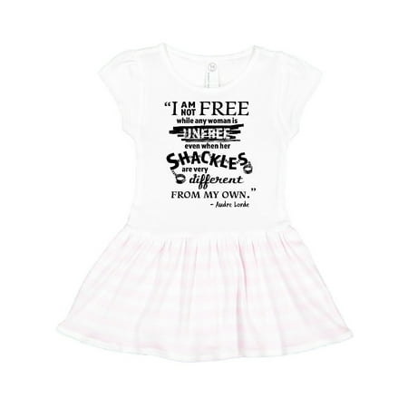 

Inktastic I Am Not Free... - Audre Lorde Quote Black History Month Gift Toddler Girl Dress
