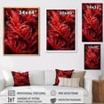 thumbnail image 4 of Designart "Scarlet Gorgonacea Waters" Coastal Coral Under Water Floater Framed Wall Art Living Room, 4 of 5
