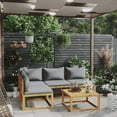 thumbnail image 1 of vidaXL 5 Piece Garden Lounge Set with Cushion Solid Acacia Wood, 1 of 5