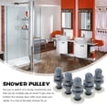 thumbnail image 3 of IFANLANDOR 8Pcs ABS Rubber Shower Door Roller for High Load Bearing Glass Track Usage Homeowners, 3 of 5