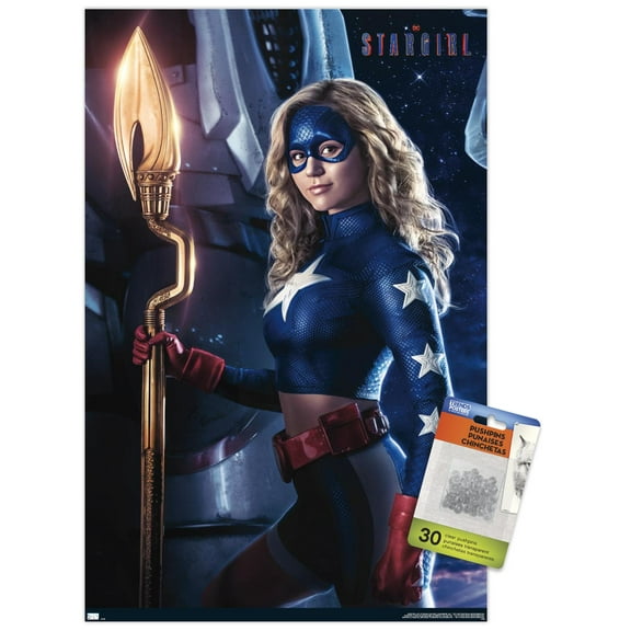 DC Comics TV Stargirl - Key Art Wall Poster with Push Pins, 14.725" x 22.375"
