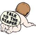 thumbnail image 2 of CafePress - FIN Talk To Diaper Butt - Cute Infant Baby Football Bodysuit, 2 of 3
