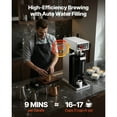 thumbnail image 2 of KFFKFF Commercial Drip Coffee Maker, 16-17 Cups Machine with 2.5 L Thermal Carafe, Keep Warm for 4 Hours, Stainless Steel Brewer with Auto Water Filling, 2 of 9