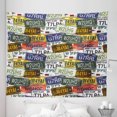 thumbnail image 1 of USA Tapestry, Retro American Auto License Plates Utah America Rhode Island North Carolina Print, Fabric Wall Hanging Decor for Bedroom Living Room Dorm, 5 Sizes, Multicolor, by Ambesonne, 1 of 1