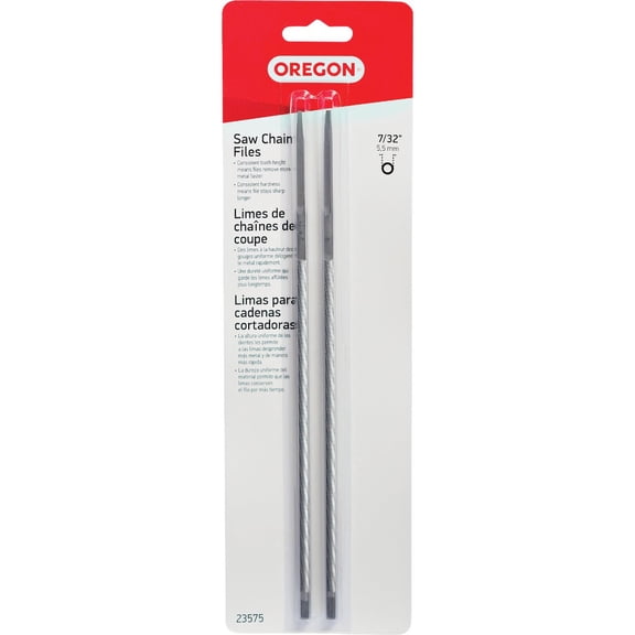 Oregon Double-Cut Chainsaw Files, 7/32in., 2-Pk., Model# 23575