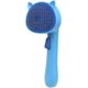 thumbnail image 1 of BRILLAR Cepillo para eliminar el pelo de mascotas: peine de masaje y limpieza con un solo clic para gatos y perros (azul), 1 of 4