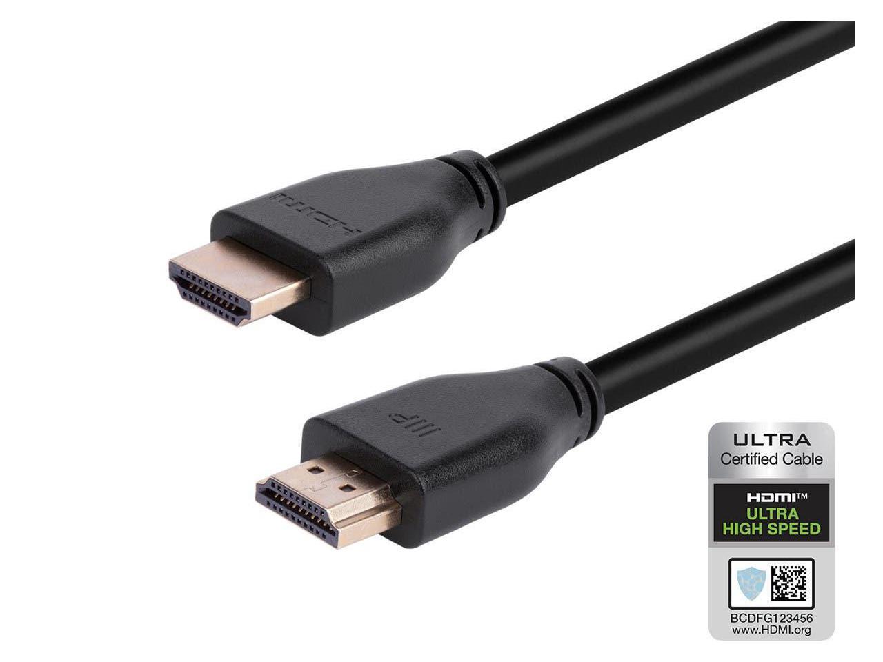 Monoprice 8K HDMI 2.1 Cable - 15 Feet - Black | Certified Ultra High Speed, 8k@60Hz, 48Gbps, Compatible With Sony PS5 / PS5 Digital Edition / Xbox Series X & Series S and More