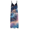 thumbnail image 4 of Purple Blue And Gold Wave Fine Art Sleeveless Dress Summer Dress Woman 2025, 4 of 7