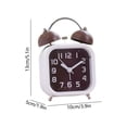 thumbnail image 3 of Twin Bell Alarm Clock with Extra Loud Ring, Silent Sweep Movement, Battery Operated, Night Light, 13x10x5 cm, Vintage Style for Heavy Sleepers and Bedroom Use, 3 of 6