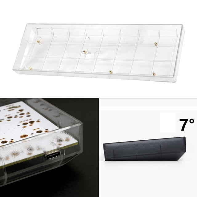 Carcasa para , carcasa para PCB para 65% DIY XD68 GK68 RK68, material para primera Claro Hugo Carcasa de teclado mecánico