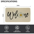 thumbnail image 3 of Spring Welcome Door Mat, Seasonal Daisy Decorative Rug Floor Doormat Switch Mat for Indoor Outdoor 17 x 30 Inch DM140, 3 of 6