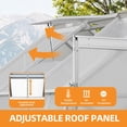 thumbnail image 5 of Uforic 6x6FT Walk-in Robust Aluminum & Polycarbonate Greenhouse with Sliding Doors, Vent Windows for Outdoor Gardens, Silver, 5 of 6