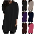 thumbnail image 2 of Tumotour Pullover for Women Crew Neck 3/4 Sleeve Casual Loose Top 2025 Sweatshirts Blouse Tops, 2 of 4
