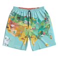 thumbnail image 5 of Goofa USA Tourist Map Printed Mens Swim Trunks Summer Quick Dry Short Beach Swimwear Bathing Suits-, 5 of 9