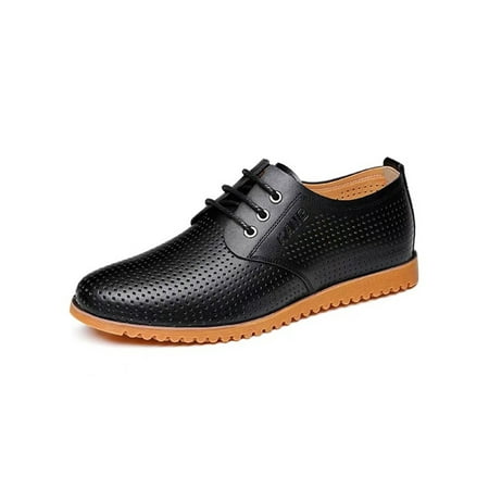 

Woobling Mens Oxford Shoe Party Lightweight Lace Up Comfy Business Dress Leather Shoes
