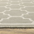 thumbnail image 5 of Avalon Home 5' x 7' Gray and Taupe Trellis Outdoor Rug, 5 of 10