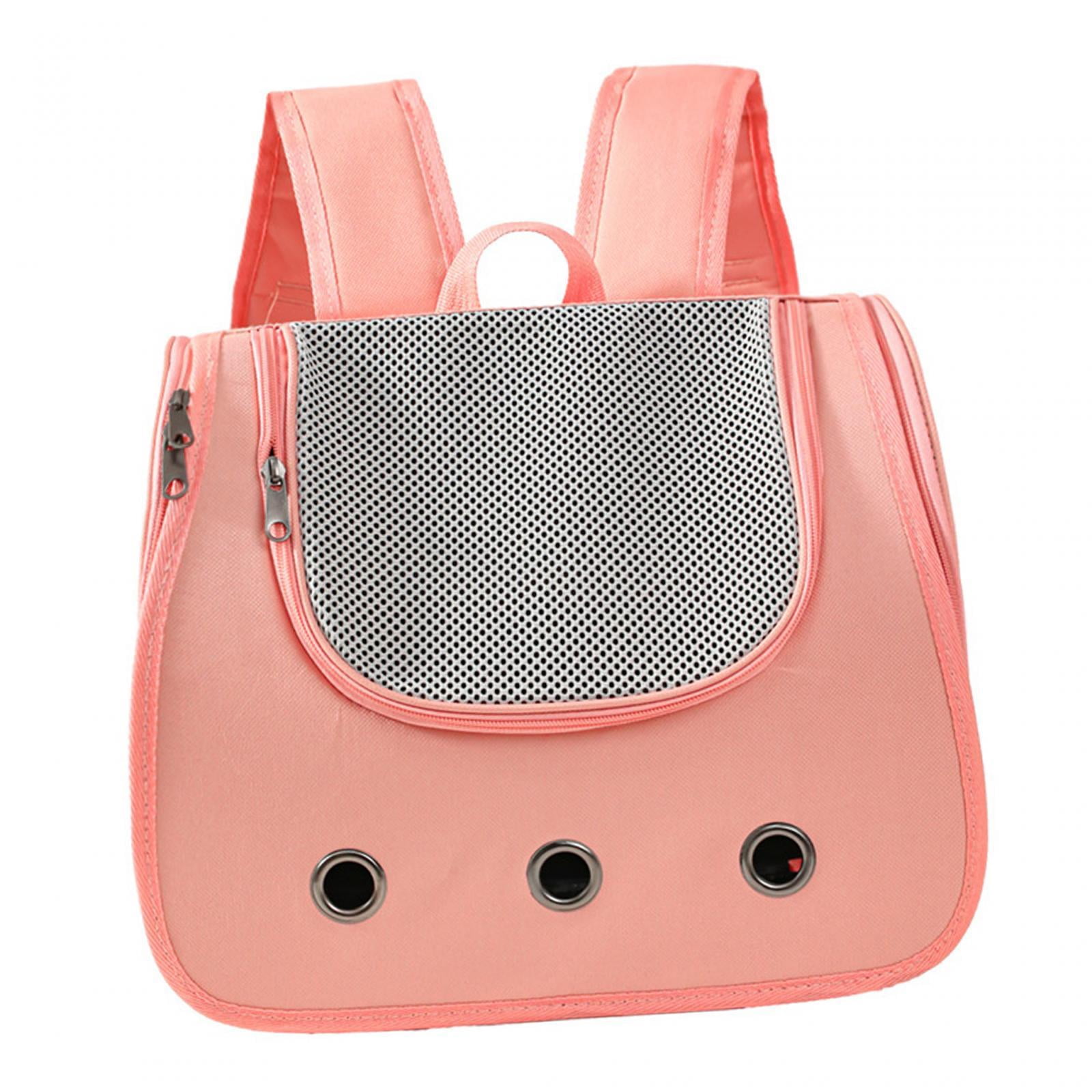 oshhnii Cat Backpack Carrier Comfortable Ventilation Portable Breathable Dog Cat Carrier Pink