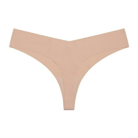 ERDOUY Womens Seamless Underwears Panties Sexy Lace Hipster Bikini Thong Briefs Panty Underwear for Women 3pcs(Skin Apricot L)