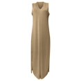 thumbnail image 7 of Baqcunre Maxi Dresses for Women 2024 Women's Summer Casual Dress Sleeveless V Neck Vent Maxi Loose Dress Boho Beach Long Sundress with Long Dress Dresses for Women 2024 Summer Dresses for Women 2024, 7 of 7