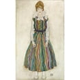 thumbnail image 2 of Egon Schiele 16x24 Black Ornate Framed Double Matted Museum Art Print Titled: Portrait of Edith (The Artist's Wife), 2 of 5