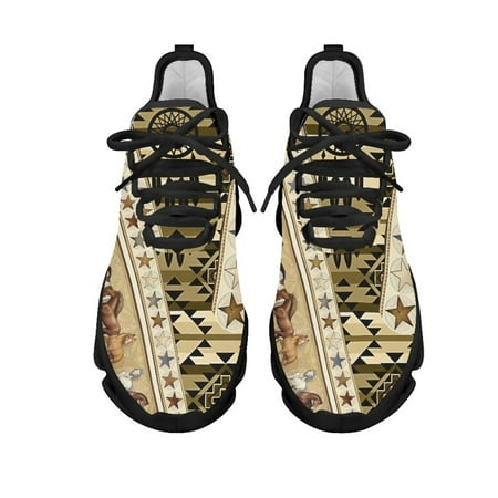 

Sneakers American Ethnic Tribal Aztec Printed Non-slip Outdoor Lace Up Footwear 2024 Fashion Work Classic Running Shoes DIY Gift