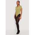 thumbnail image 3 of Women's Striped Short Sleeve Crew Neck Bodysuit, 3 of 4