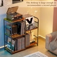 thumbnail image 6 of Record Player Stand, Turntable Stand with Vinyl Storage Holds up to 300+ Albums, Storage Cabinet for Vinyl Records, Record Player Table for Living Room, 6 of 7