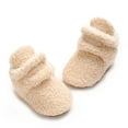 thumbnail image 6 of Otqutp Round Toe Boots for Toddler Baby Snow Shoes Prewalker Boots Booties Toddler Soft First Girls Warming Boys Baby Shoes 0-9 Months(Beige,6-9 Months), 6 of 8