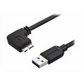 thumbnail image 2 of StarTech.com 1m 3 ft Slim Micro USB 3.0 Cable M/M - Left-Angle Micro-USB - USB 3.0 A to Micro B - Angled Micro USB - USB 3.1 Gen 1 (5Gbps) (USB3AU1MLS) - USB cable - Micro-USB Type B (M) to USB Type A (M) - USB 3.0 - 3.3 ft - left-angled connector - black - for P/N: HB30A4AIB, HB30AM4AB, HB30C4AIB, HB31C2A2CME, HB31C3A1CME, HB31C4AB, 2 of 5