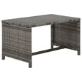 thumbnail image 2 of vidaXL 4 Piece Garden Lounge with Cushions Set Poly Rattan Gray, 43909, 2 of 7