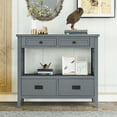thumbnail image 2 of 36" Console Table Sofa Table with 4 Drawers and Storage Shelf Narrow Long Sofa Entryway Table for Living Room Entryway Hallway,Gray, 2 of 15