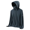 thumbnail image 2 of Hvyesh Men's UPF 50+ Sun Protection Hoodie Big and Tall Quick Drying Outdoor Coat Long Sleeve Hiking Fishing Sun Shirts with Pockets, 2 of 3