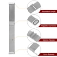 thumbnail image 5 of Uxcell Stainless Steel Mesh Watch Band 22mm Quick Release Magnetic Clasp, Silver, 5 of 6