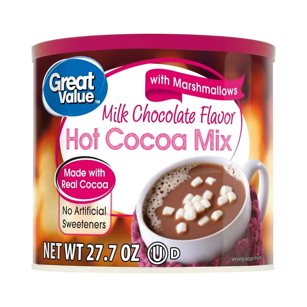 Great Value Hot Cocoa Mix with Marshmallows, Milk Chocolate Flavor, 27