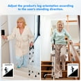 thumbnail image 4 of SAFH Stair Climbing Assist Cane, Height Adjustable with Anti-Slip Handle & Stabilizing Feet, 300lbs Capacity for Seniors, Post-Surgery, Standard Steps, 4 of 8