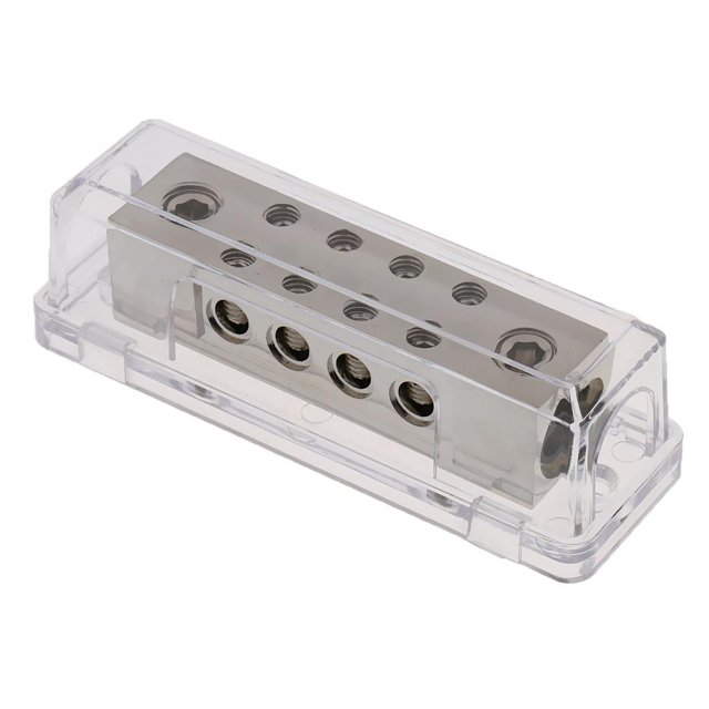 Ways 0GA X2 Entrada 8GA X8 Salida Bloque De Distribución De Alimentación perfke Distribuidor de potencia de distribución de potencia de 10 vías