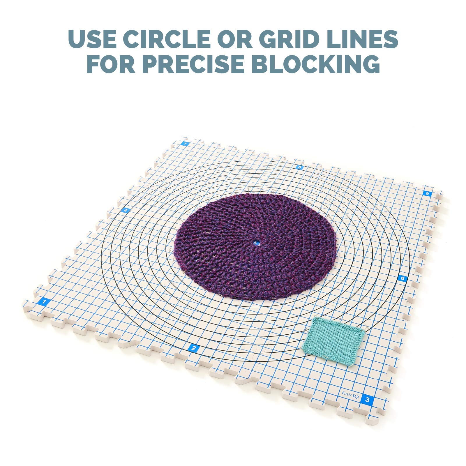  KnitIQ Blocking Mats For Knitting & Crochet ProjectsExtra  Thick Blocking Boards For Crochet Projects
