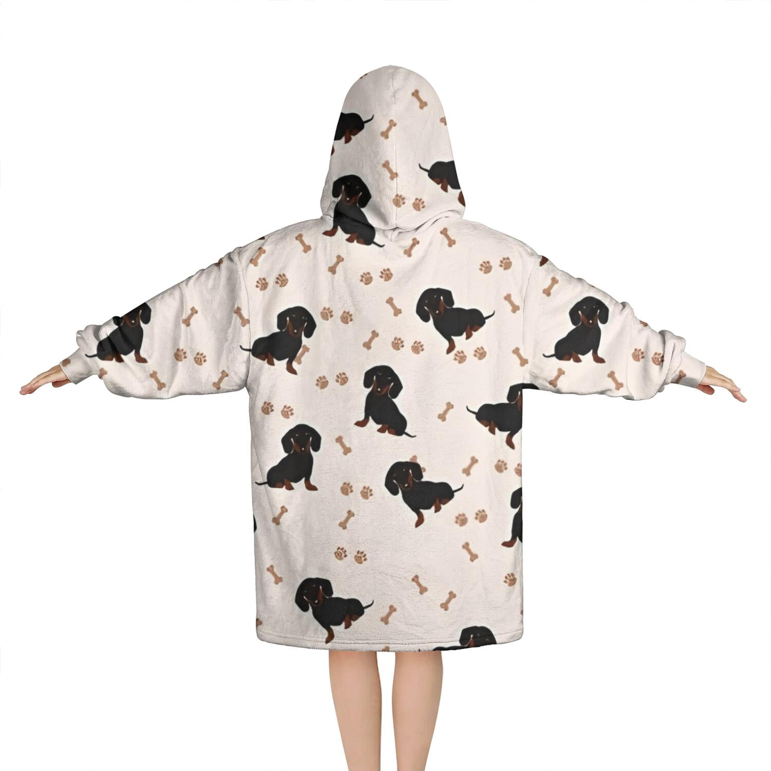 Dachshund Dog Blanket Hoodies for Kids 6-13YR Oversize Wearable Blanket Hoodies for Boys Girls Teens