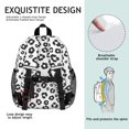 thumbnail image 5 of Black and White Leopard Print Backpack for School, Cute School Bag with Adjustable Shoulder Straps and Padded Back, 15"x11.42"x5.5", 5 of 5