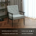 thumbnail image 6 of Accent Sofa Chair Fabric Accent Chair Metal Tapered Leg Modern Comfy Decorative Single Sofa with Arm Side Chair Slipper Chairs for Living Room Bedroom Club Leisure Sofa Upholstered Sofa Chairs, Grey, 6 of 6