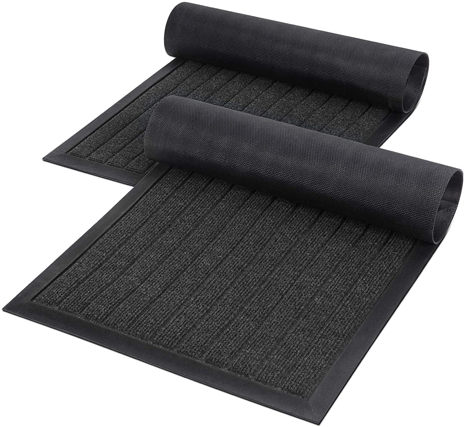 1 Pack Indoor Mat, Heavy Duty Rubber NonSlip Door Mat, Low Profile