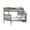 thumbnail image 3 of Max & Lily Solid Wood Twin over Full with Staircase for Kids, Clay, 3 of 14