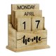 thumbnail image 1 of Calendario perpetuo de madera con bloques de madera para escritorio, regalo de mesa, rústico Hogar, 1 of 9