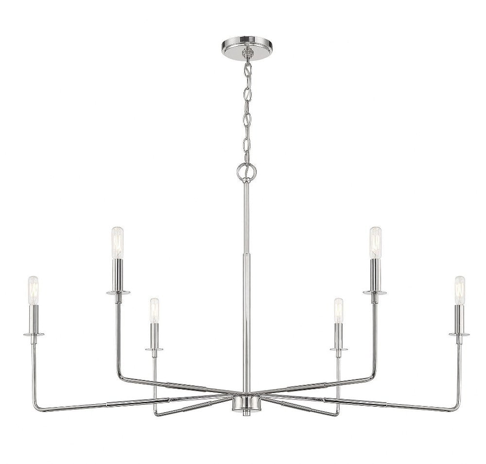 Bailey Street 6-Light Contemporary Matte Black Chandelier