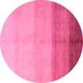 thumbnail image 1 of Ahgly Company Indoor Round Abstract Pink Modern Area Rugs, 8' Round, 1 of 4