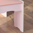 thumbnail image 5 of Multifunctional Computer Armoire Hutches, Vanity Set Makeup Dressing Table with Mirror and 5 Drawers for Bedroom, Pink, 5 of 7