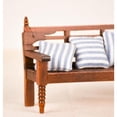 thumbnail image 4 of Ksopiavobs Dollhouse Miniature Doll Bench Couch Sofa with Cushions, 1:12 Dollhouse Miniature Furniture Sofa Wooden Recliner Chair Vintage Sofa, Vivid, 4 of 5