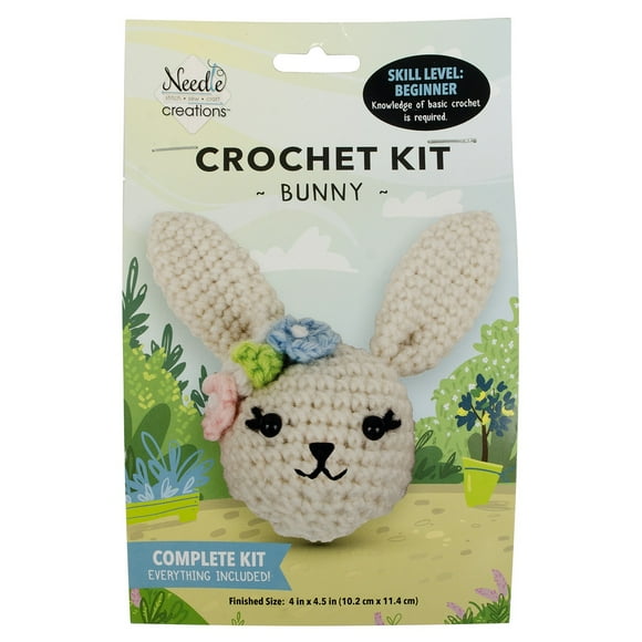 Fabric Editions Mini Crochet Kit-Bunny 4"X4.5" CRCHKTMI-WDBUN