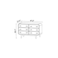 thumbnail image 3 of Pemberley Row Solid Wood Brown Double Dresser Rectangular Durable 47"W x 13"D Unassembled, 3 of 9