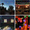 thumbnail image 4 of Solar String Lights, 100 LEDs 12M Color Crystal Balls Light, 8 Modes Waterproof Solar Lights, For Outdoor Decoration, Gardens, Patios, Weddings, Parties, 4 of 5